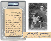 President Theodore Roosevelt Signed Handwritten Letter RE: Civic Sensitivity PSA