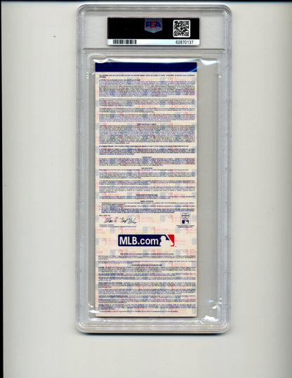 2009 New York Yankees World Series Championship Game 6 Full Ticket PSA