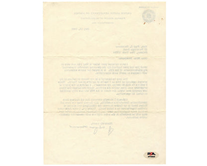 FBI Dir J. Edgar Hoover Signed Letter on Civilian Fingerprinting & Successor PSA