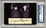 President DWIGHT EISENHOWER Signed WWII Unity & Churchill Photo Display PSA Auto