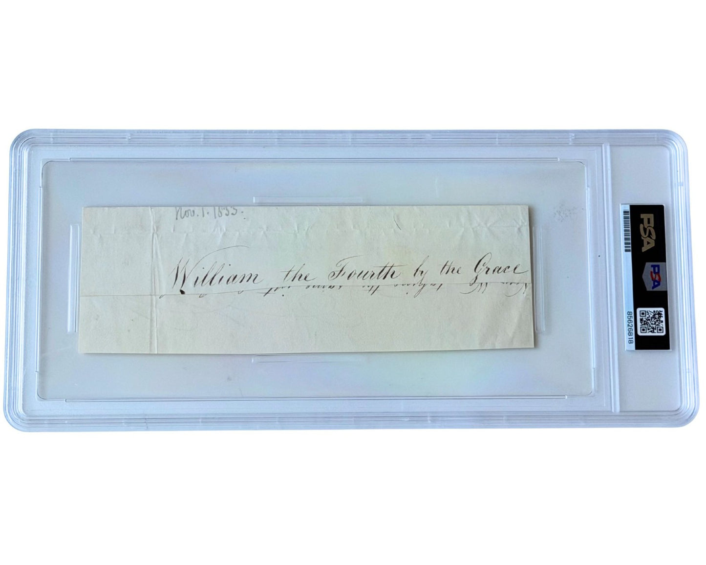 King William IV Signed Cut PSA 8 Autograph