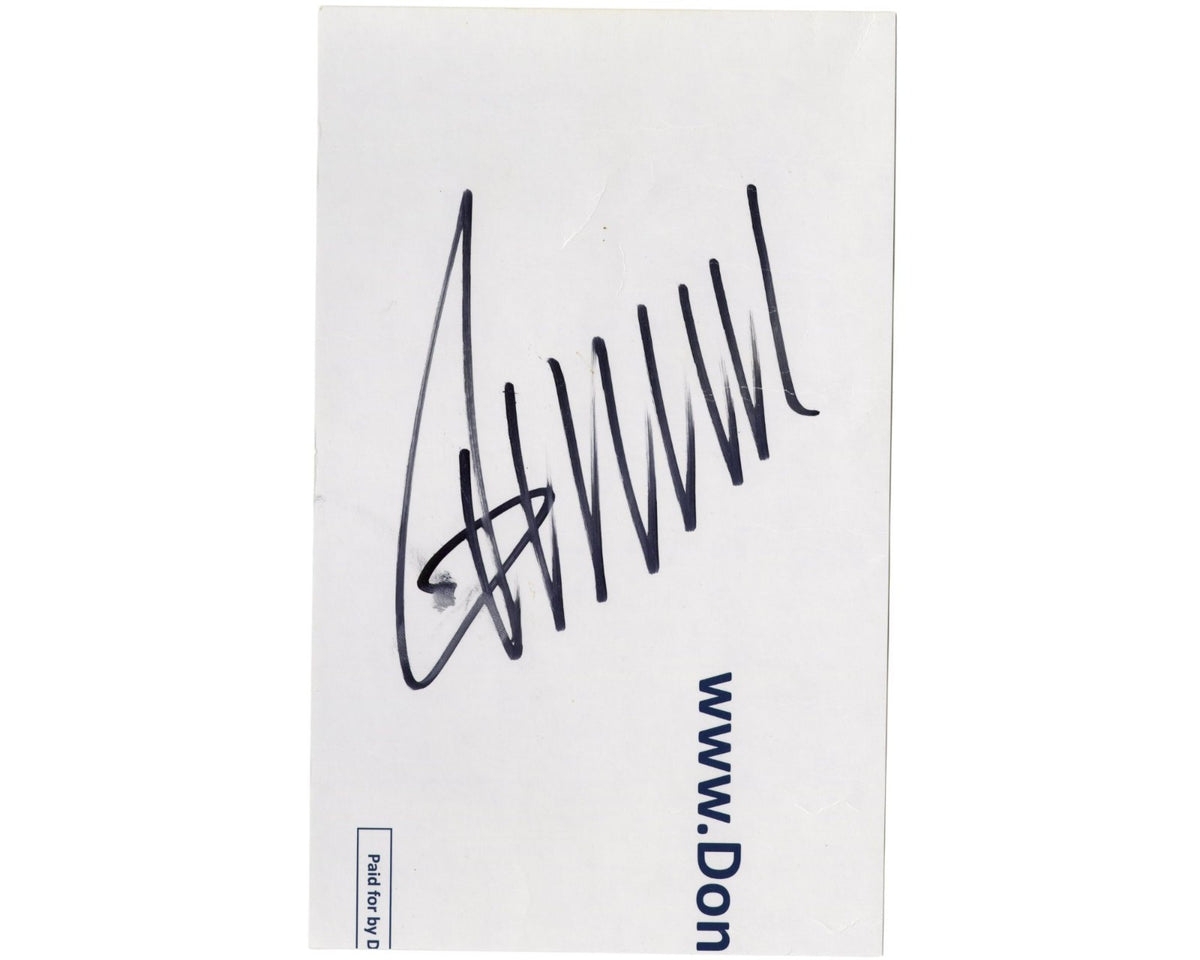 President Donald Trump Signed Cut from Rally Sign! PSA, Trump's Fingerprint?