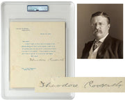 President Theodore Roosevelt Signed Letter To His Cousin PSA Auto - Nice Example