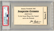 1961 President John F. Kennedy Inauguration Ticket PSA - POP 2