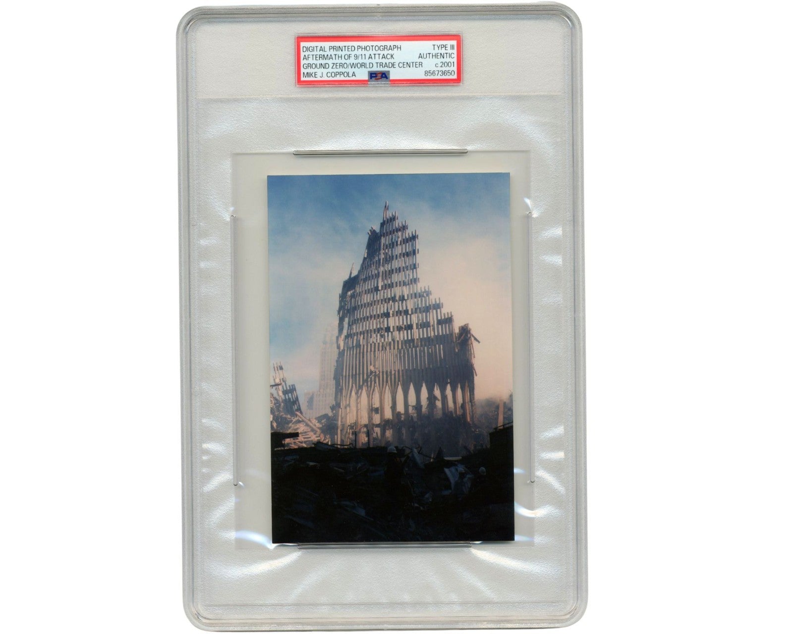 Original 9/11 World Trade Center Ground Zero Photograph by NJ Cop PSA Type III