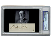 President WOODROW WILSON Signed Cut Display! PSA Auto