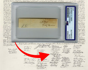 Declaration of Independence Signer George Clymer Cut Signature PSA Auto