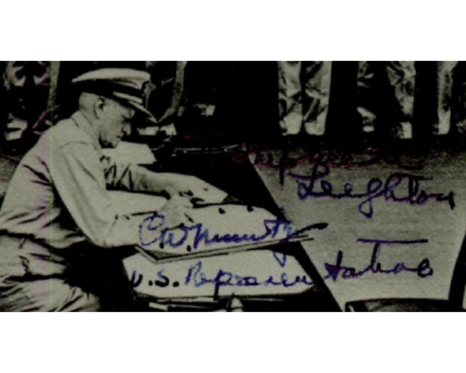 Rare Admiral Chester Nimitz Signed WWII Surrender Photograph PSA Auto Fantastic!