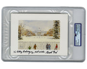 President Gerald Ford Signed White House Christmas Card PSA Auto