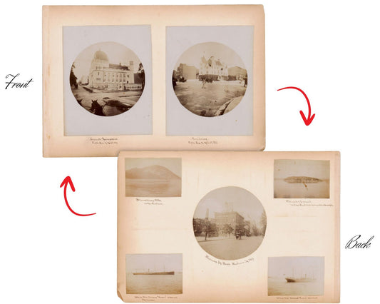 NYC Albumen Photo - NY Stock Exchange, Wall Street, 5th Ave, Washington Sq Arch+