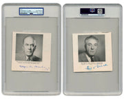HOF Creator Stephen C. Clark & Commissioner Ford Frick Signed Cut PSA Auto