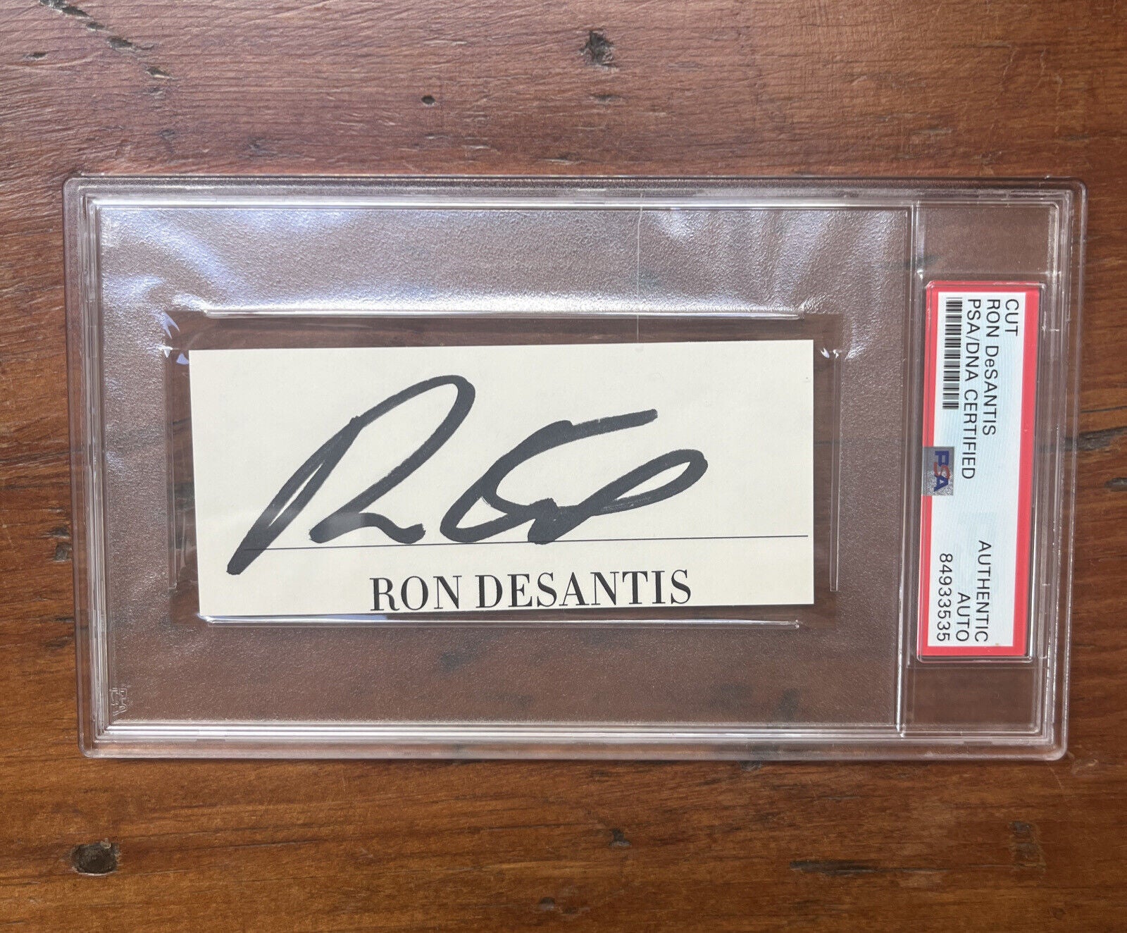 Governor Ron DeSantis Signed Bold Cut PSA Autograph  