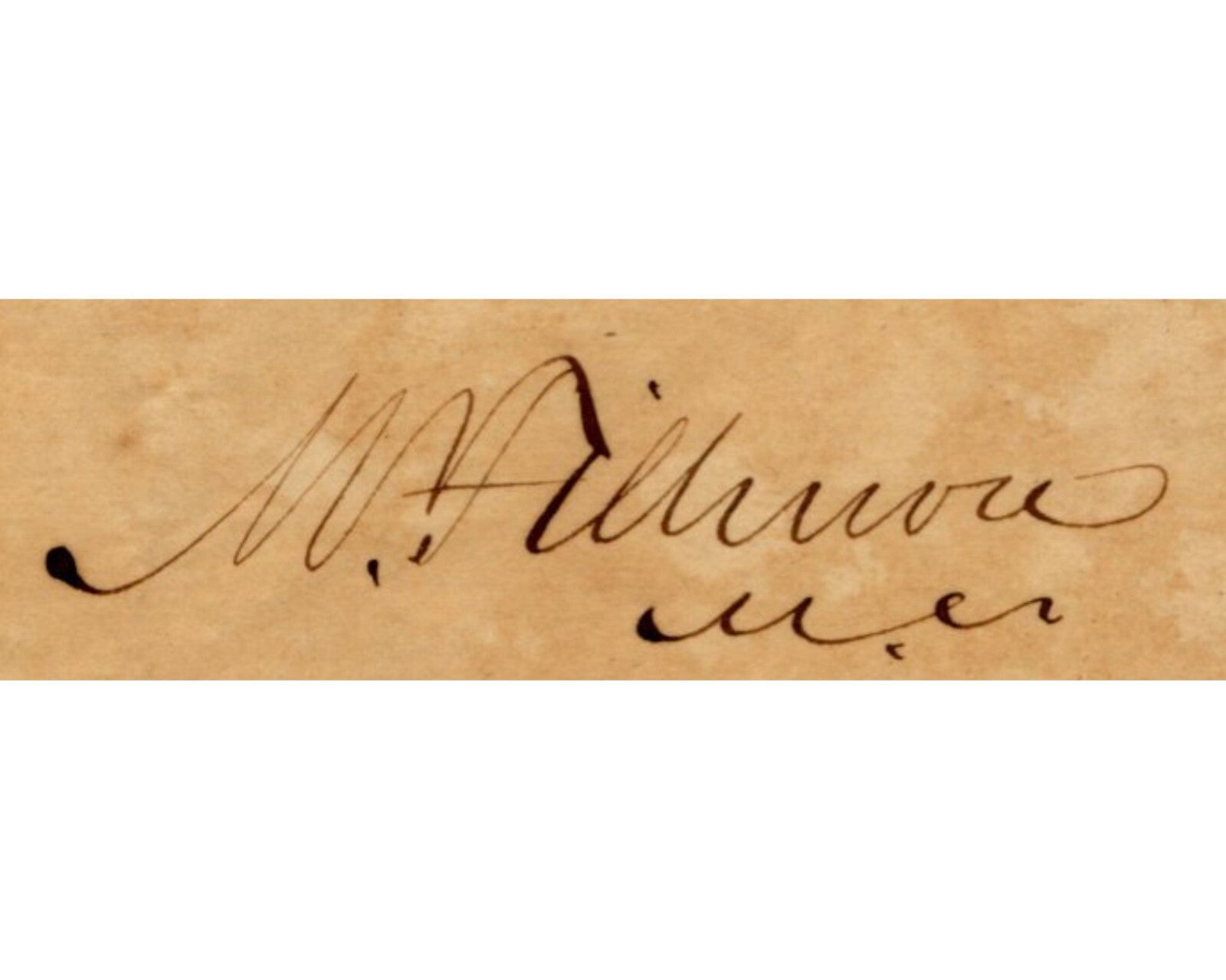 President Millard Fillmore Signed Free Frank To NYC! PSA - Stunning Example!