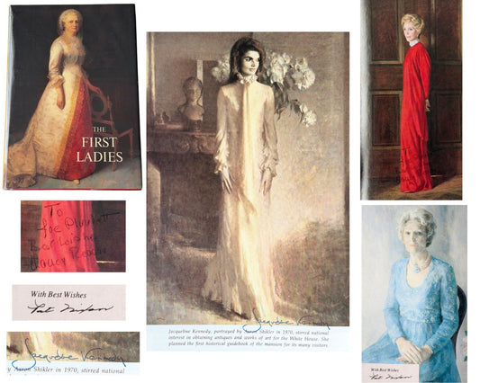 First Ladies Jacqueline Kennedy, Nancy Reagan, Pat Nixon Signed Book PSA Mint 9