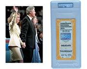 President Bill Clinton & Hillary Clinton Signed Democratic Convention Ticket PSA