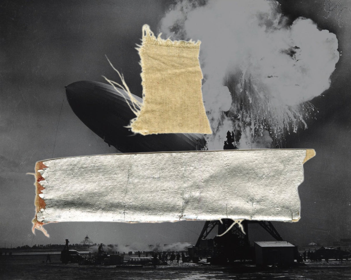 Large Hindenburg Swatch - Still Smells Like Smoke and Fuel! Recovered By Marine!
