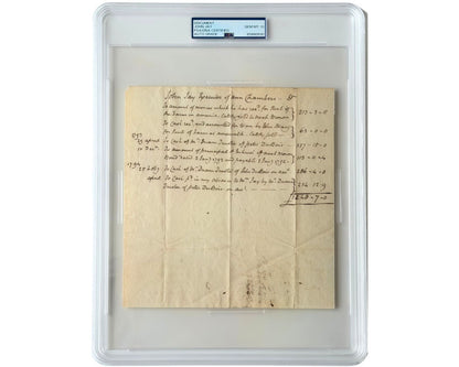 First Chief Justice John Jay Twice Signed Handwritten Document PSA Gem Mint 10