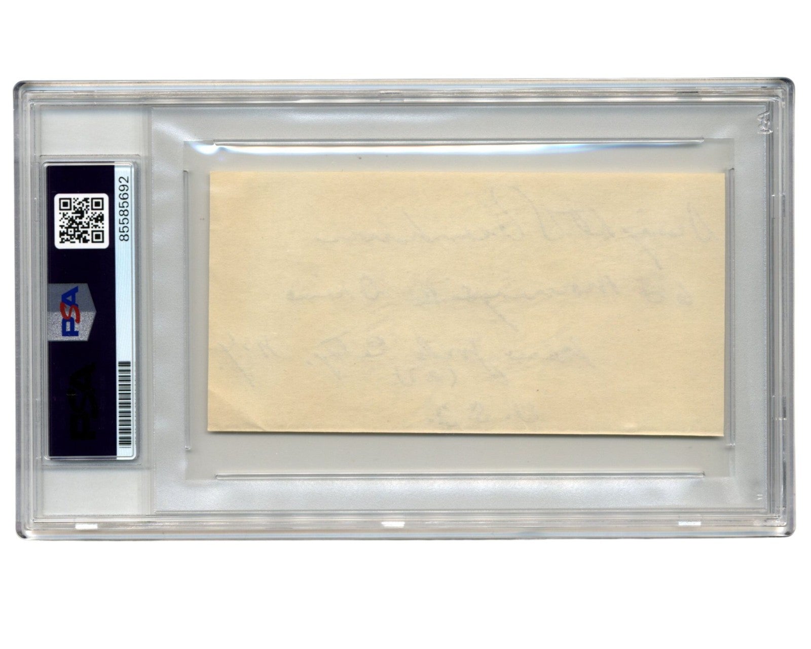 President DWIGHT EISENHOWER Signed Upper West Side - NYC Address Panel PSA