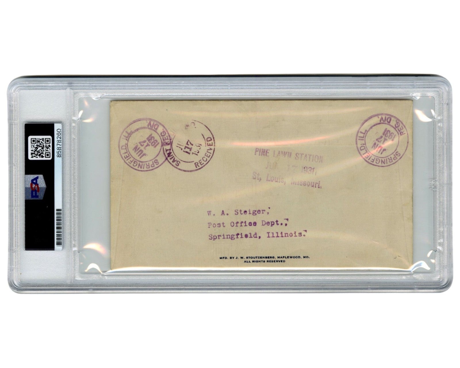 President Herbert Hoover Signed Abraham Lincoln Tomb First Day Cover PSA Auto