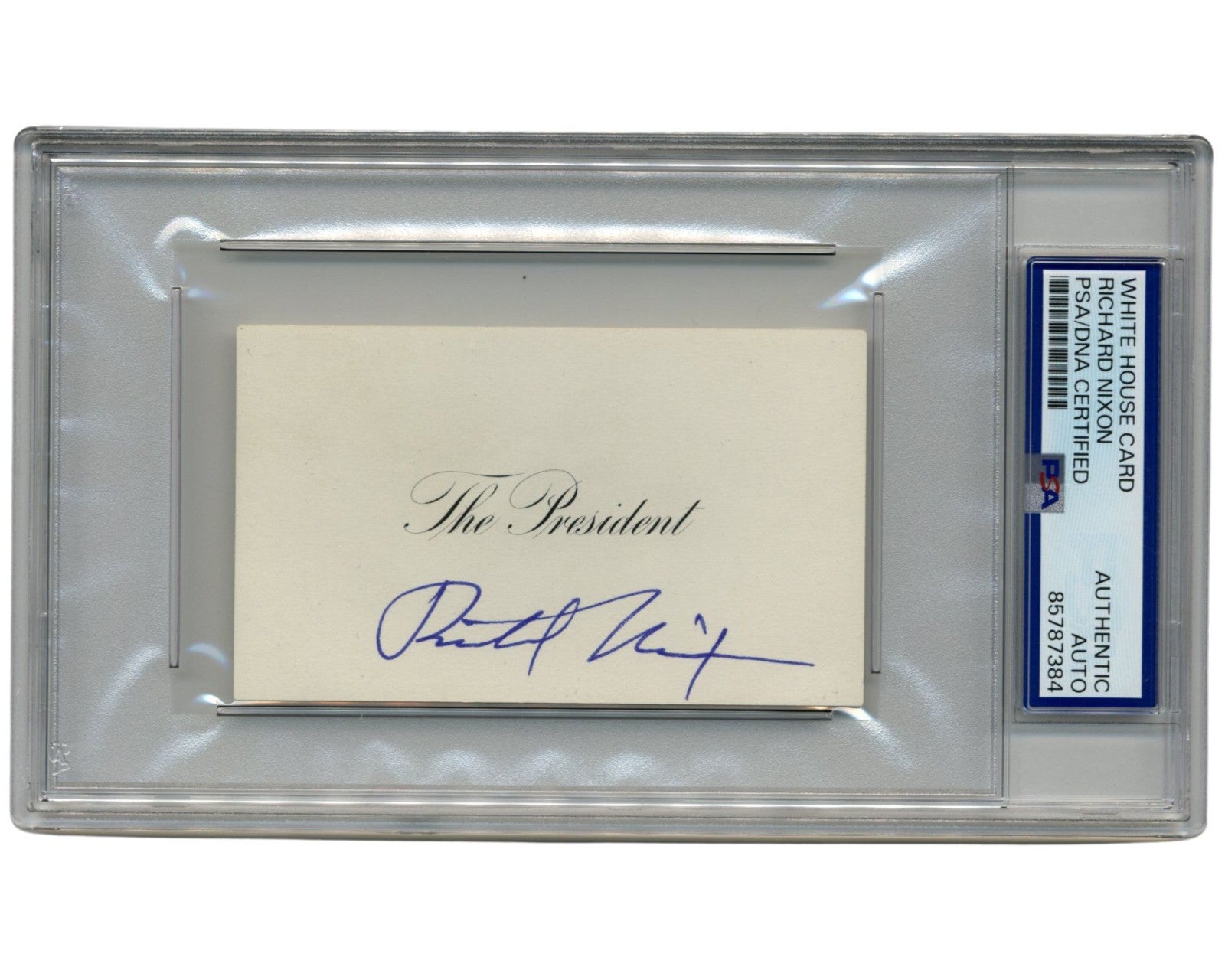 President Richard Nixon Signed White House Placecard, Used by Nixon! PSA - Rare