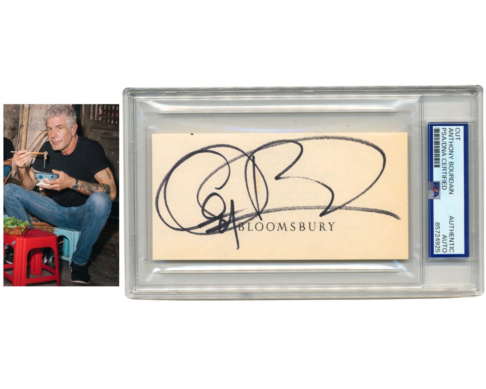 Food Icon Anthony Bourdain Signed Cut PSA Auto - Star of Parts Unknown!