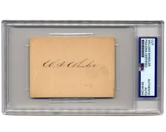 Vice President William Wheeler Signed Cut PSA Auto - R.B. Hayes VP!