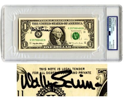 Mercury, Gemini & Apollo Astronaut Wally Schirra Signed $1 Dollar Bill PSA Auto