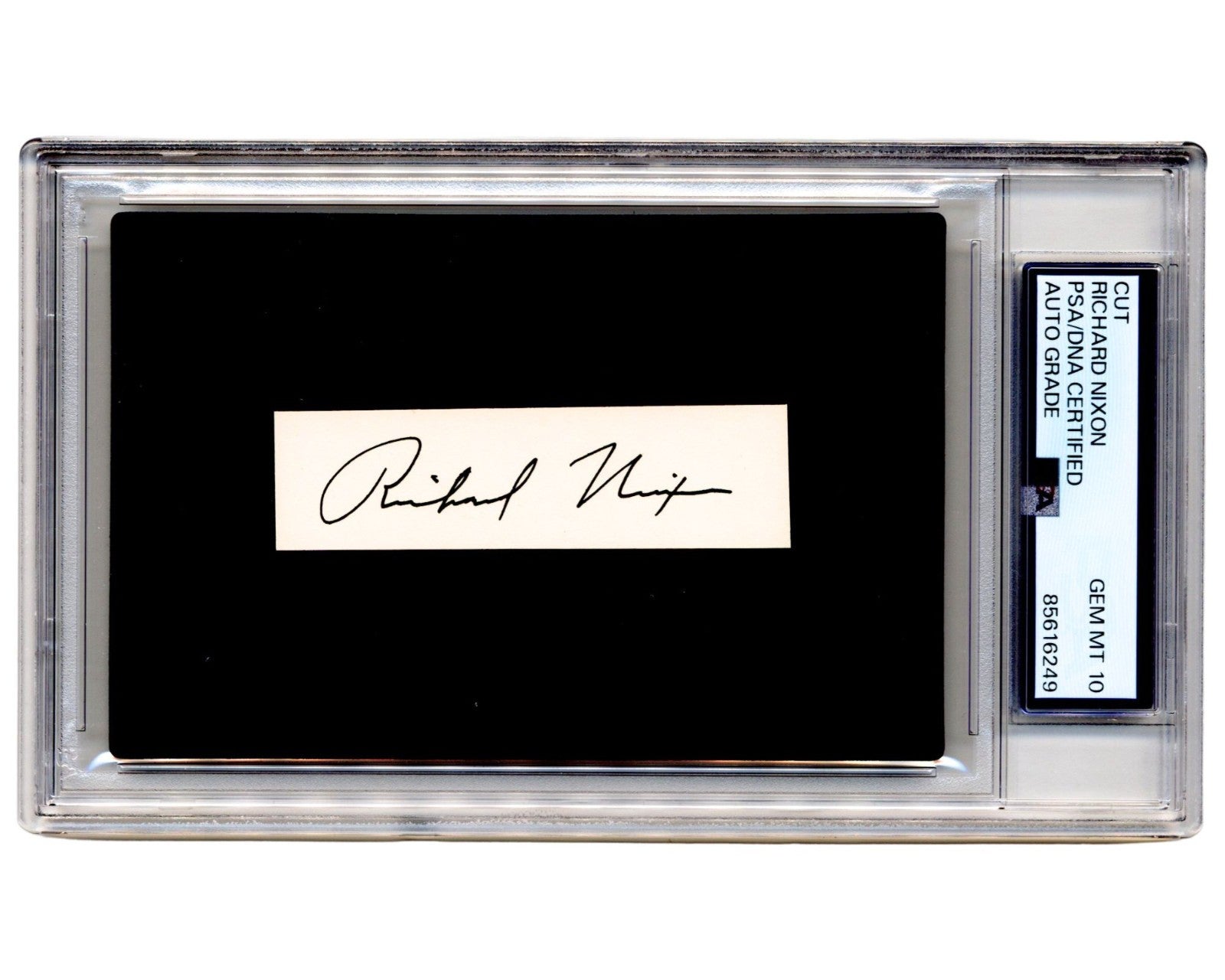 President RICHARD NIXON Gorgeous Signed Cut PSA Gem Mint 10 Auto