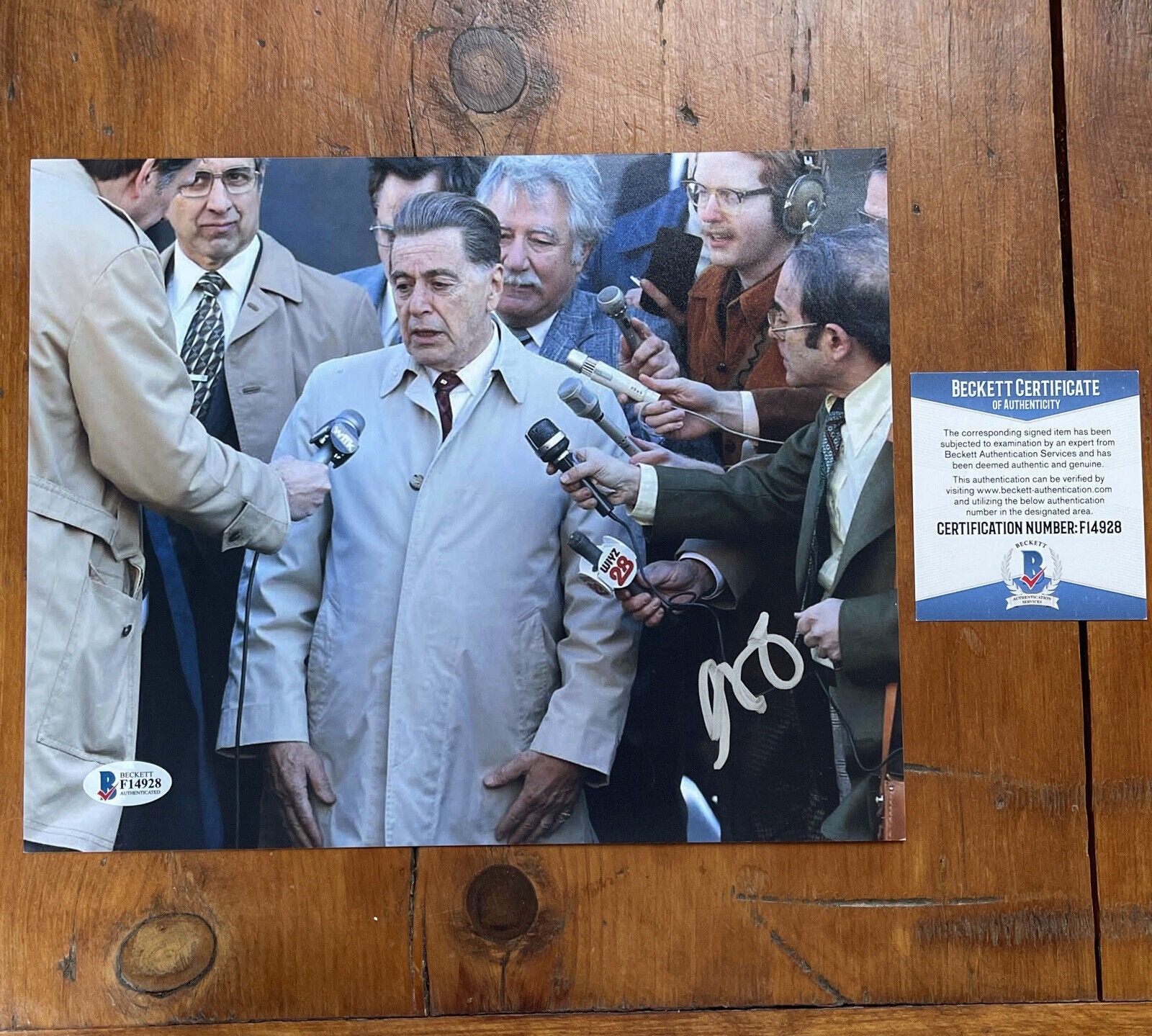 Al Pacino as Hoffa Signed 8x10 Irishman Photo BAS. Scarface Godfather Actor 