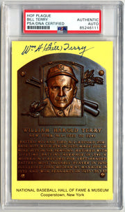 Bill Terry Signed HOF Post Card PSA Auto, NY GIANTS HOF!