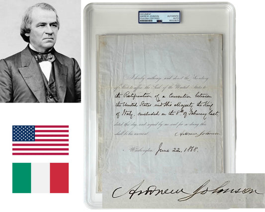 President Andrew Johnson Ratifies Agreement Btwn US & Italy for Consuls! PSA