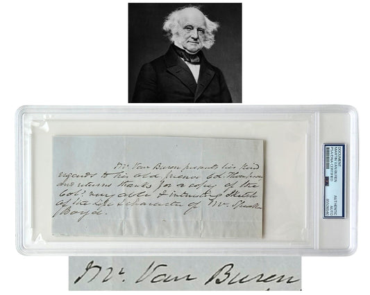 President Martin Van Buren Signed Handwritten Letter on Speaker of House! PSA