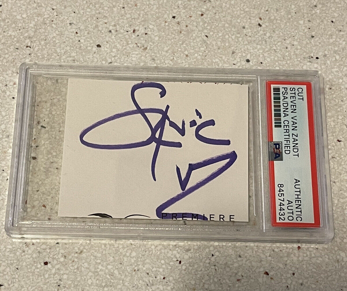 STEVIE VAN ZANDT SOPRANOS SIGNED CUT, BRUCE SPRINGSTEEN'S E STREET BAND PSA/DNA