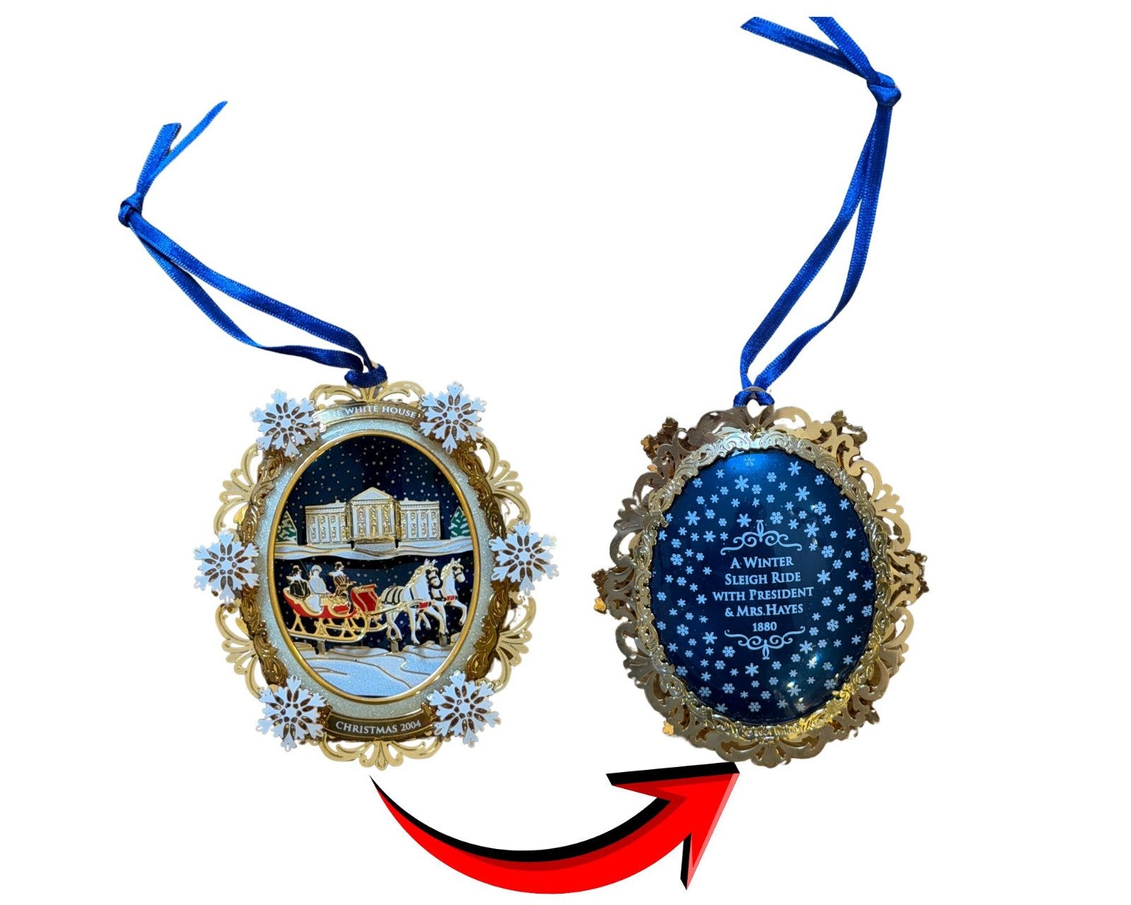 President Jimmy Carter Owned R.B. Hayes Christmas Ornament Ex. Carter Estate