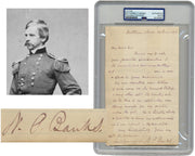 Union Civil War General Nathaniel P. Banks Signed Letter Bold PSA Auto