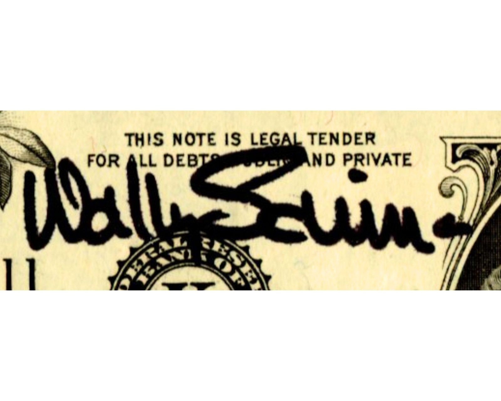 Mercury, Gemini & Apollo Astronaut Wally Schirra Signed $1 Dollar Bill PSA Auto