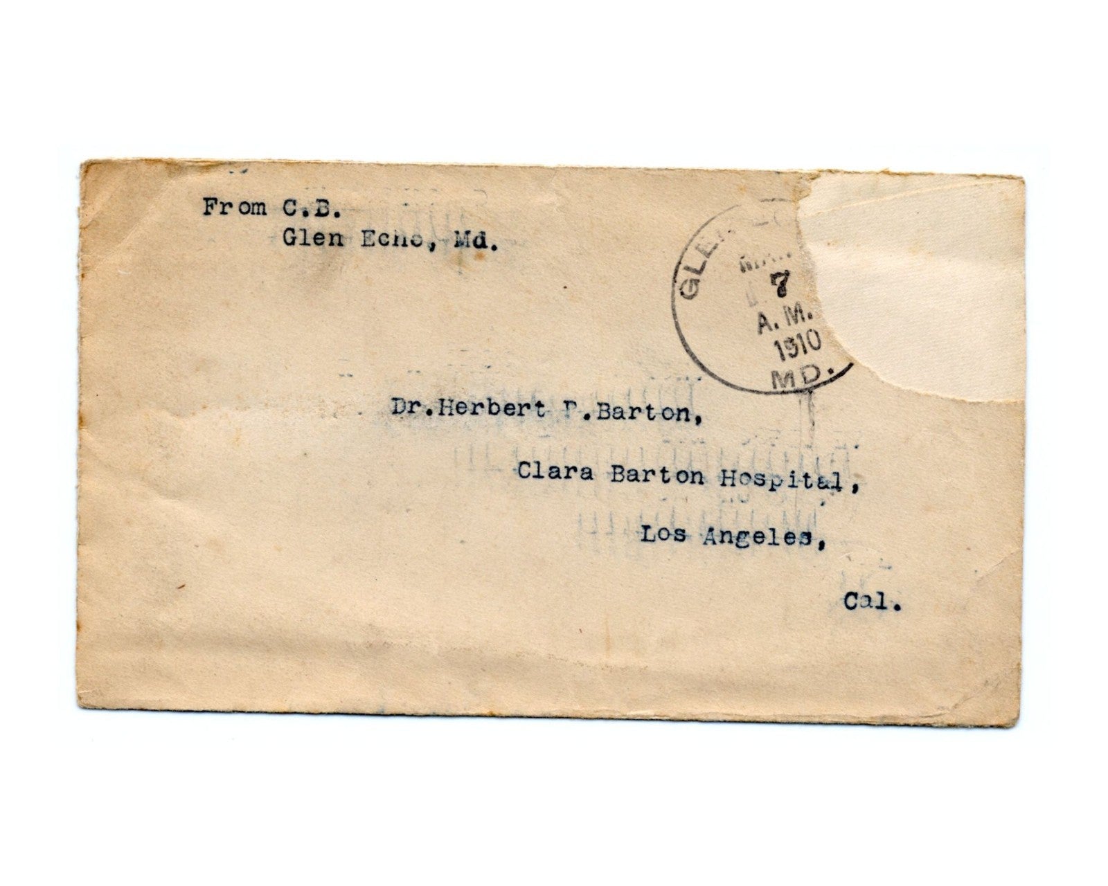 Clara Barton Signed Letter on Caring for Loved One in Final Years PSA Bold Auto