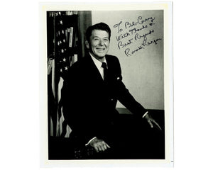 President Ronald Reagan Signed Portrait w/ Bold Signature! JSA Auto