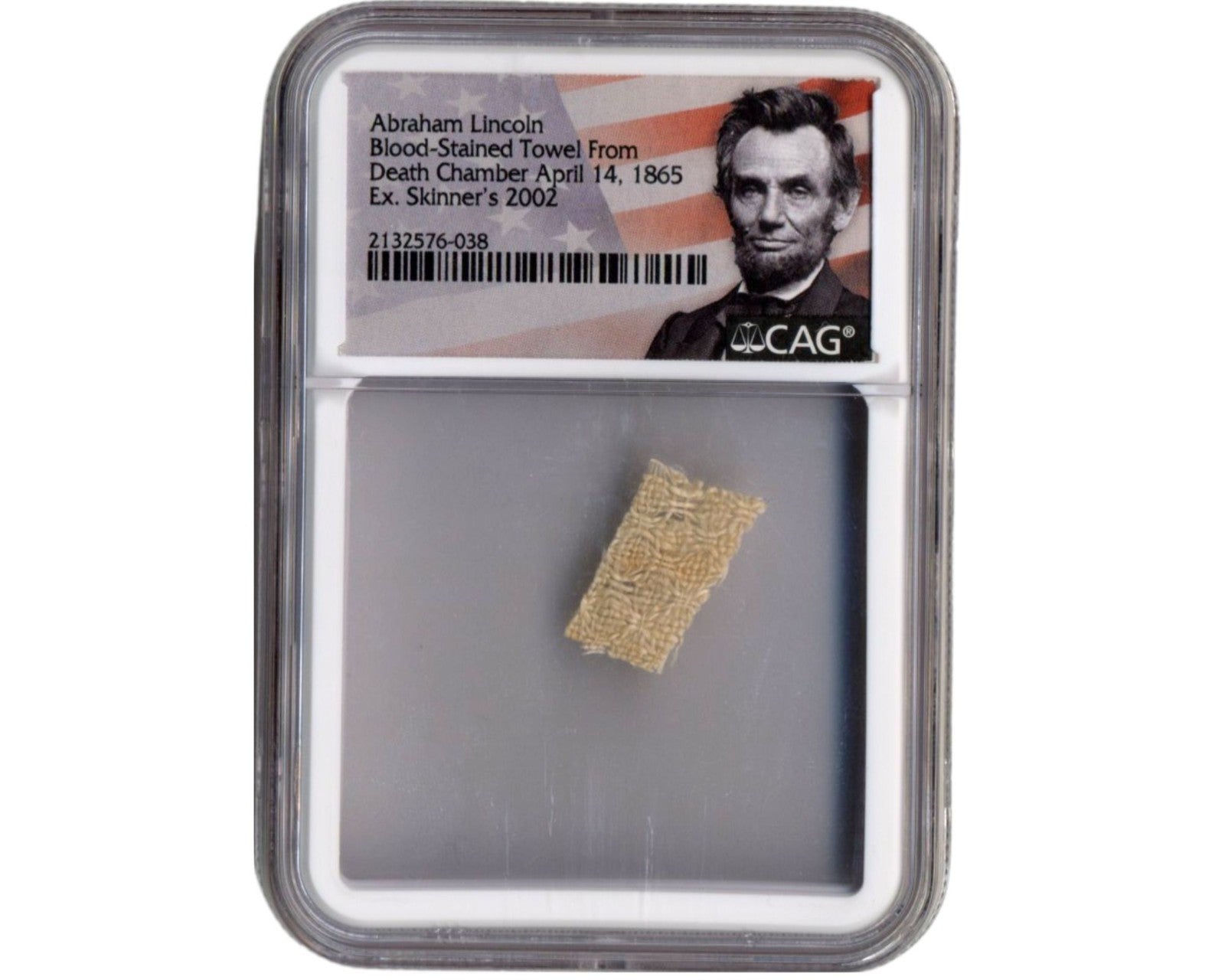 President Abraham Lincoln Assassination Blood Stained Towel Peterson House CAG