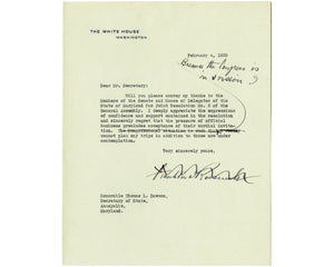 President Franklin D. Roosevelt Signed Letter w/ Handwritten Postscript BAS Auto