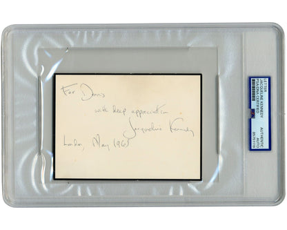 First Lady Jacqueline "Jackie" Kennedy Rare Signed Mourning Cover PSA