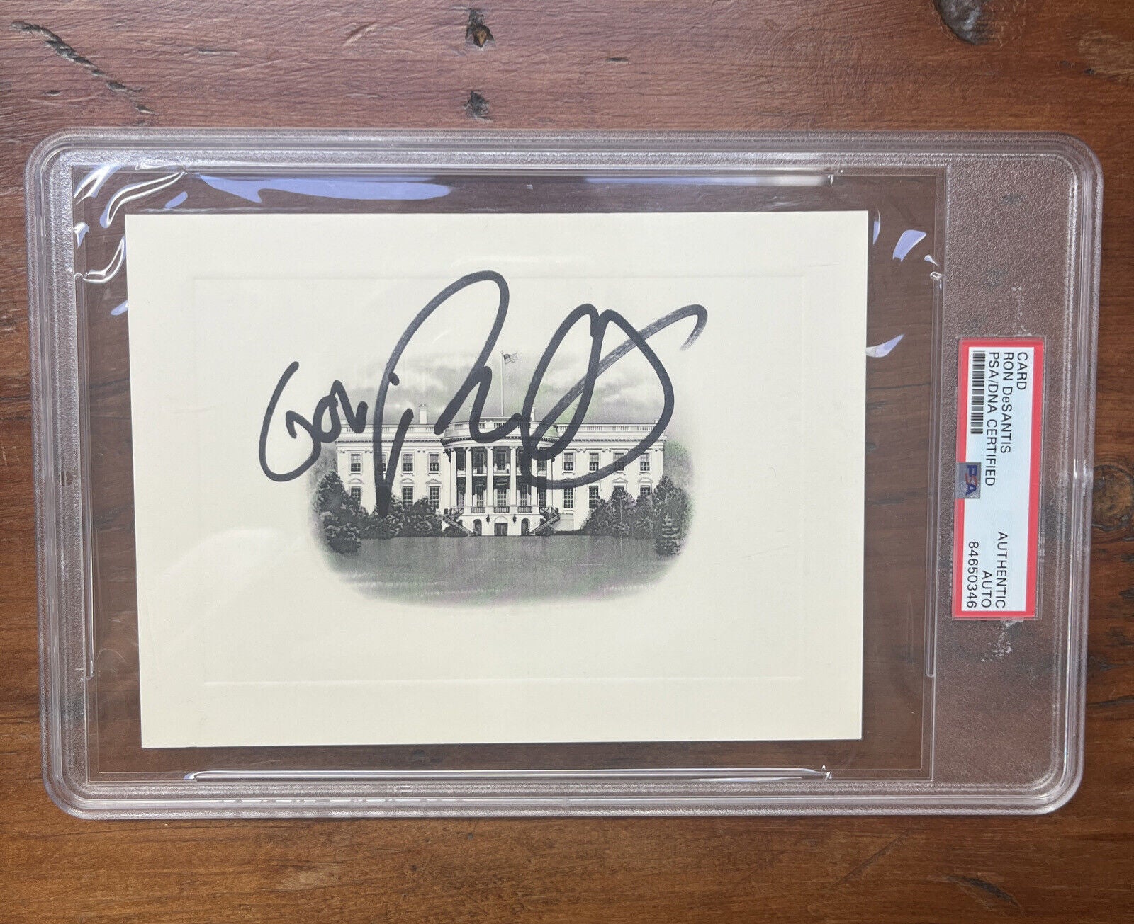 Governor Ron DeSantis Signed White House Engraving PSA Autograph