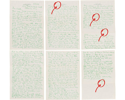 Ty Cobb Twice Signed 6 Page Handwritten Letter PSA & Beckett BAS Auto