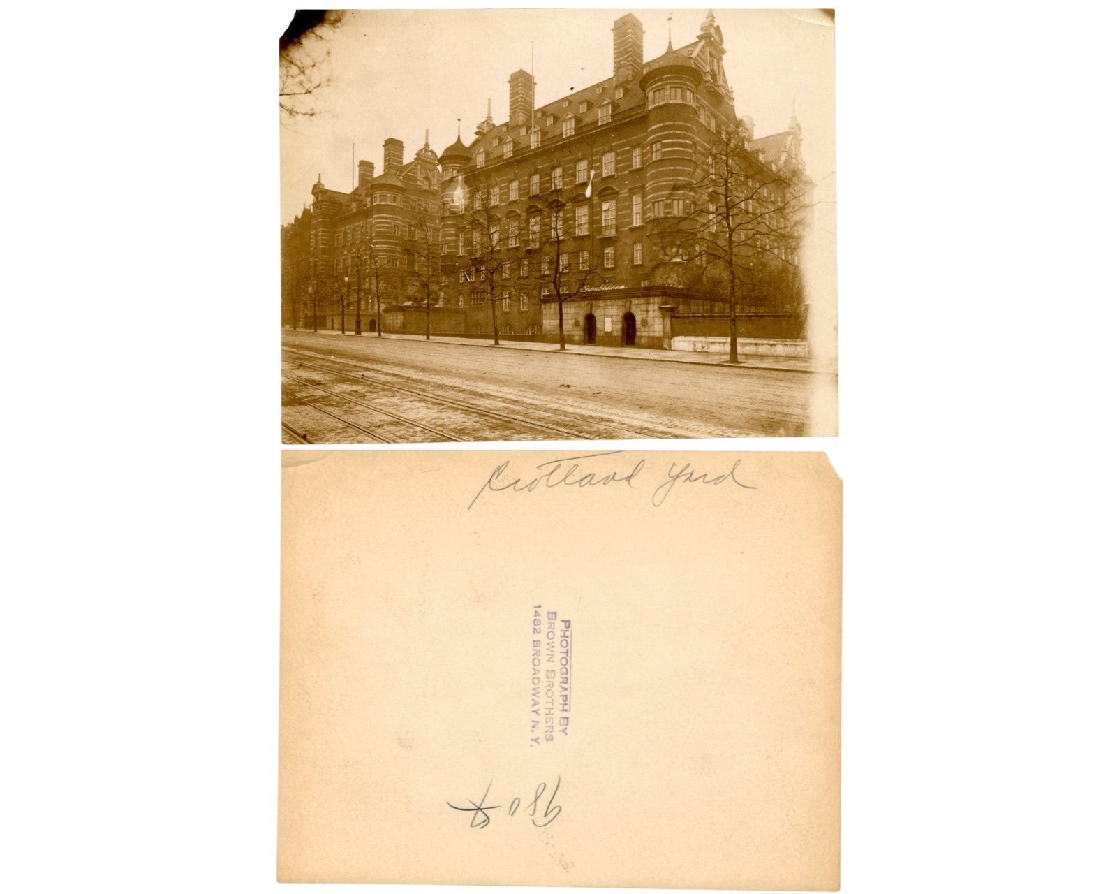 Rare Vintage Photograph of Scotland Yard - London Police HQ by Brown Brothers