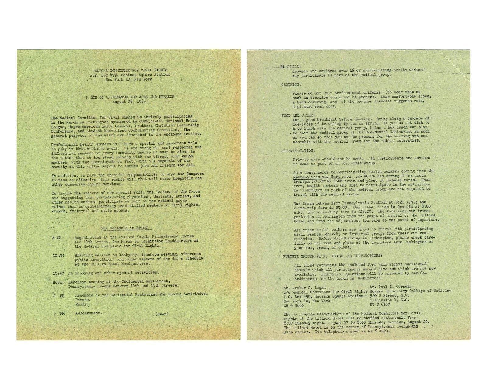 Medical Professionals Support Civil Rights in March on Washington