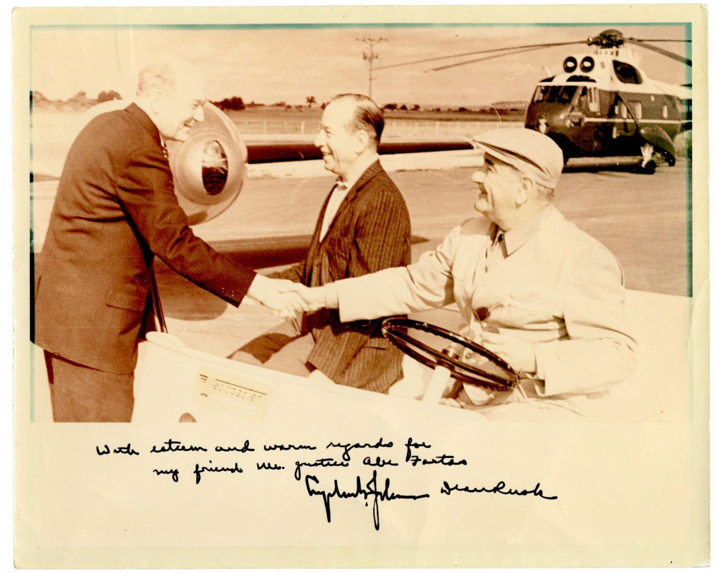 President Lyndon Johnson & Rusk Dedicate Signed Photo to Justice Fortas PSA