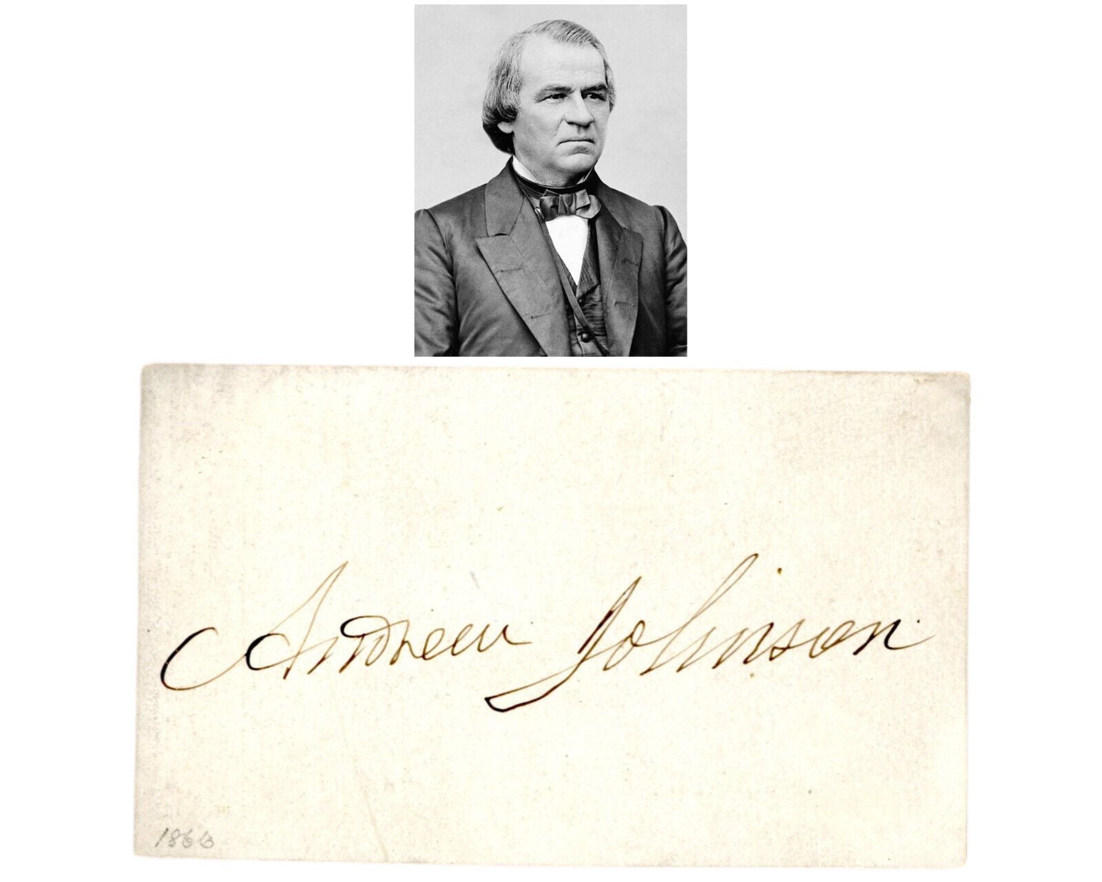 President Andrew Johnson Signature JSA Authentication - A Perfect Example!