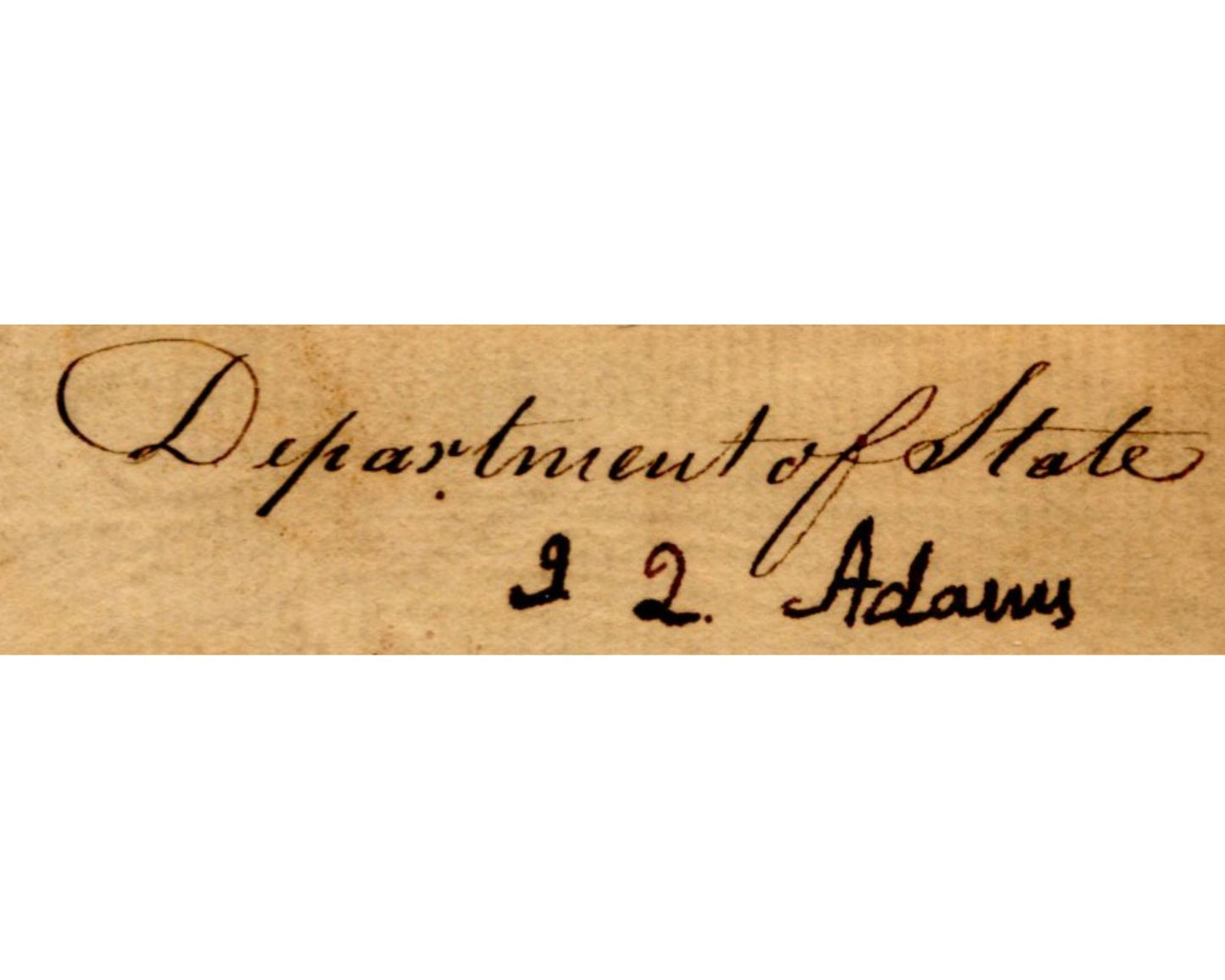 President John Quincy Adams Signed Free Frank BAS Authentication, Bold Auto!