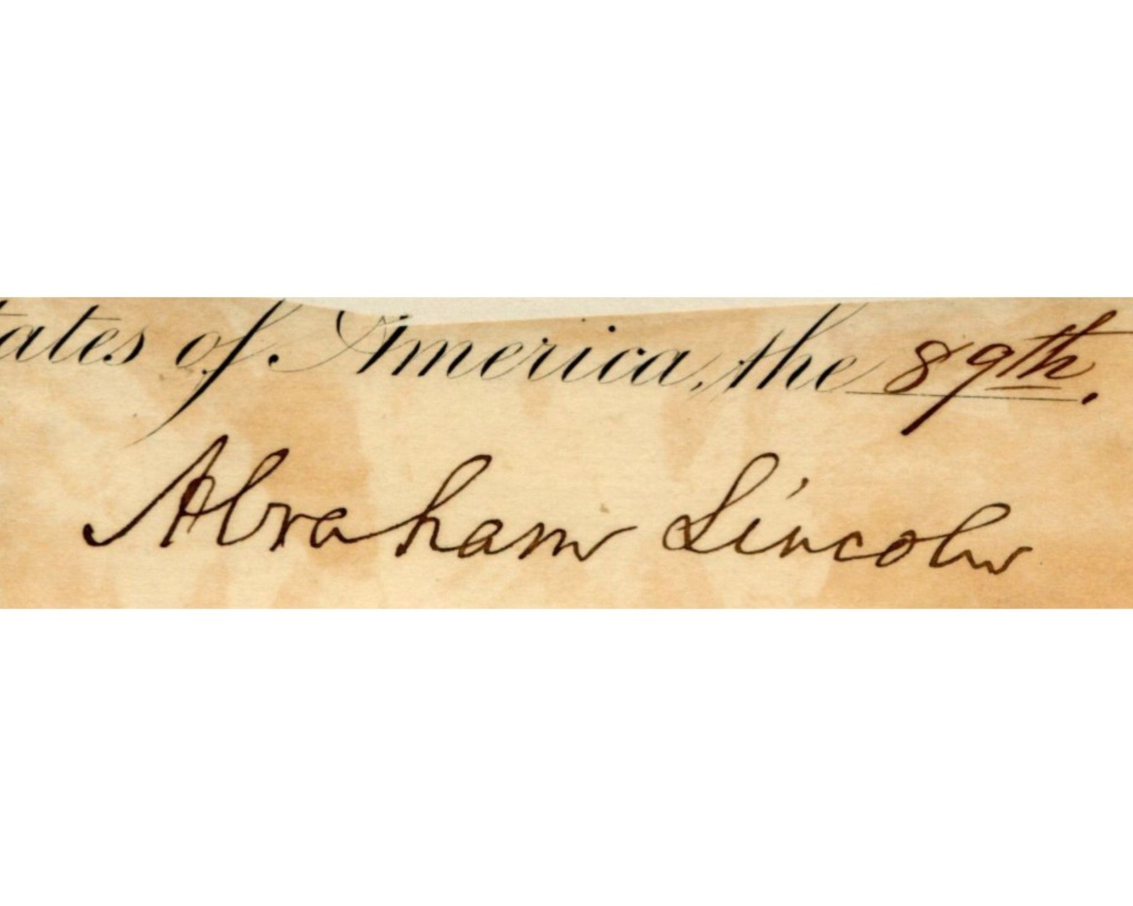 President Abraham Lincoln Gorgeous Signed Cut PSA Auto "10 Quality!"