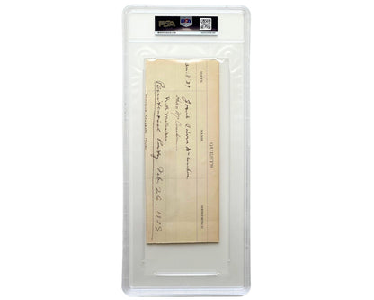 President Herbert Hoover Signed Guest Registrar Inscribed "Palo Alto" PSA Auto